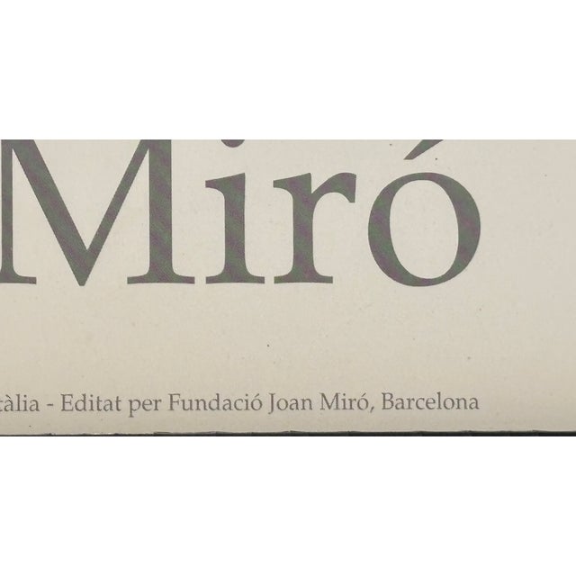Vintage 1993 Joan Miró, "Dona Escoltant Música" Barcelona Centenary Exhibition Poster, Framed For Sale - Image 13 of 16