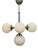 Czechoslovak Art Deco Nickel Chandelier with Opaline Glass Globes, 1930s For Sale