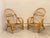 Set of Bamboo & Leather Armchairs, 1980s For Sale - Image 14 of 15