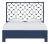 Mar Standard Bed Double, Navy Blue For Sale