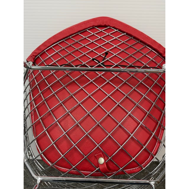 Metal Harry Bertoia for Alivar Diamond Arm Chairs, Pair For Sale - Image 7 of 12