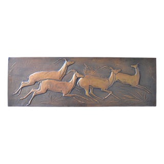 Mid-Century Modern Copper Antelope from Amaranto, 1960s For Sale