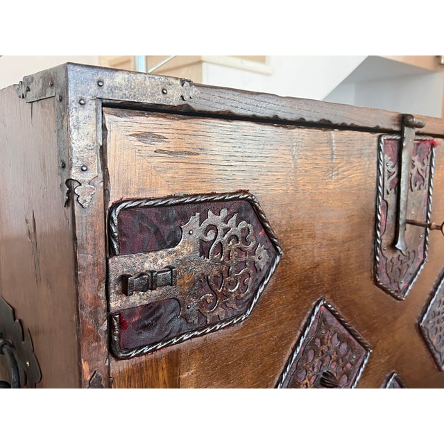 Wood 17th Century Spanish Walnut Cabinet on Stand, Desk, Original ‘Bargueño’ For Sale - Image 7 of 18