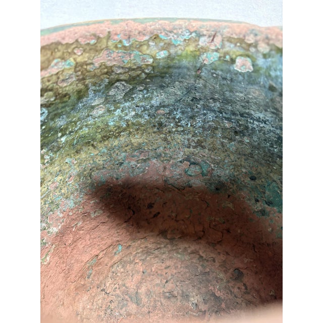 Early 20th Century Early 20th Century Large Mediterranean, Green-Glazed Jar For Sale - Image 5 of 7