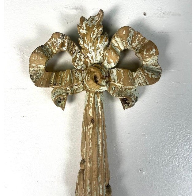 19th Century French Rococo Wall Mirror, Hand-Carved Wood, Distressed For Sale In Los Angeles - Image 6 of 17