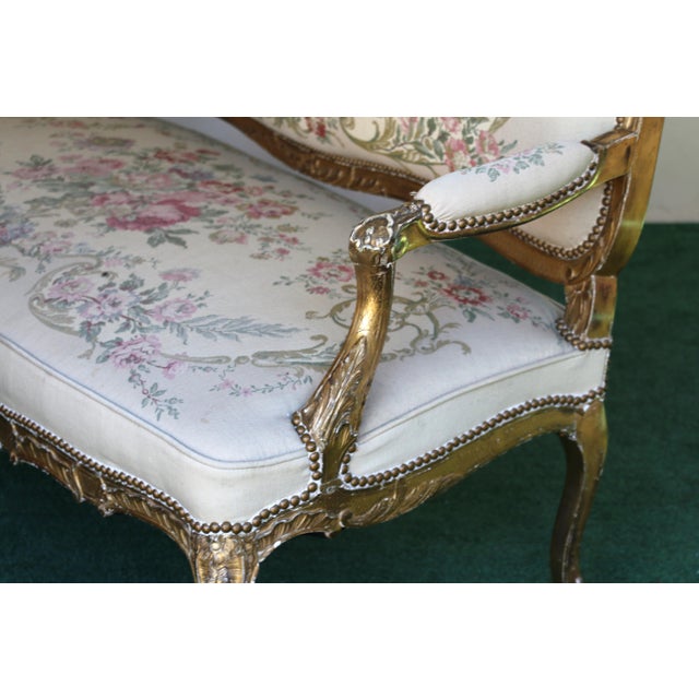 19th Century Upholstered Sofa With Musical Motifs, France For Sale - Image 15 of 18