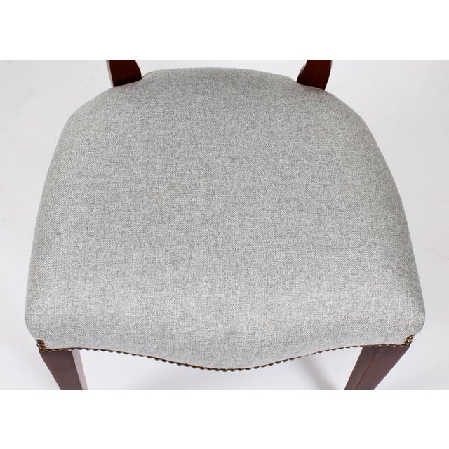 Vintage Hepplewhite Revival Shield Back Dining Chairs, Set of 12 For Sale - Image 5 of 18