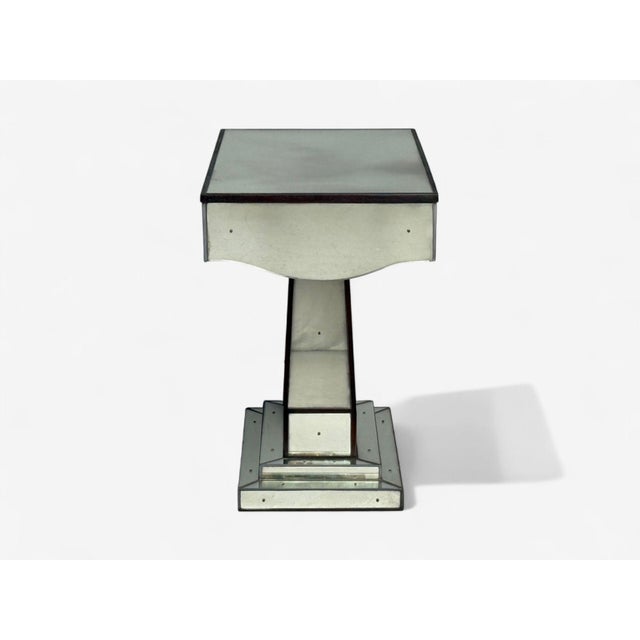 Mid-Century Modern Style, Painted Wood, Distressed Glass, Mirrored Nightstands For Sale - Image 13 of 14