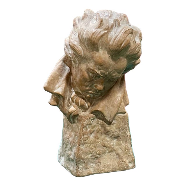Terracotta Bust of Beethoven by Marcel Bouraine For Sale