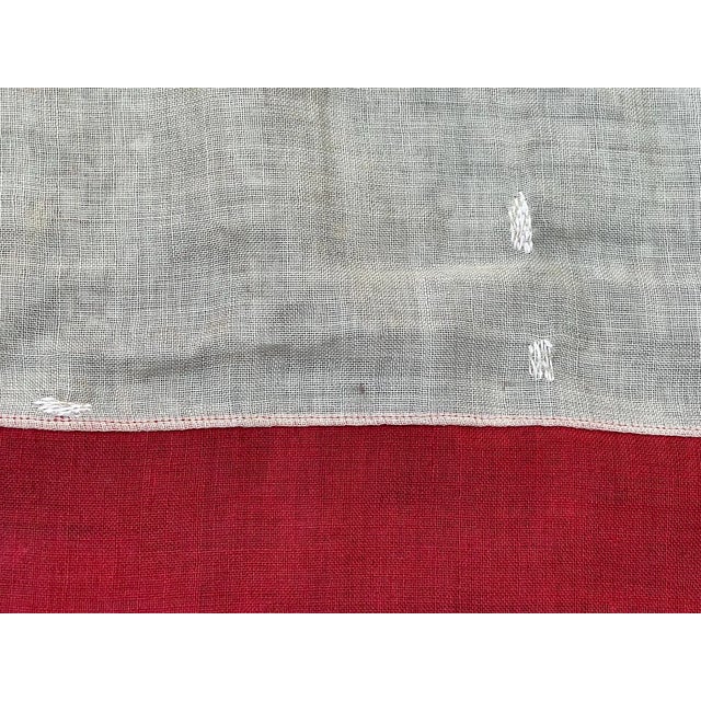 Large Antique American Flag 48 Star Wool With Sewn Stars and Stripes With Wonderful Old Repairs Rare. 12x8’ For Sale In Philadelphia - Image 6 of 7