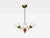 1950s Swedish Modern, Pendant Light, Brass, Glass, Teak For Sale - Image 4 of 10