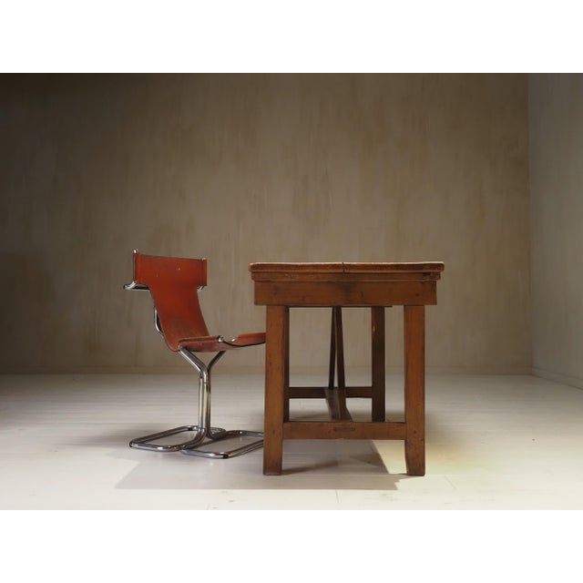 Vintage Italian Wooden Worktable For Sale - Image 4 of 16