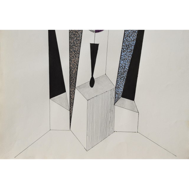 Ernst Geitlinger, Couple at the Table, 1965, Mixed Media on Paper For Sale - Image 6 of 12