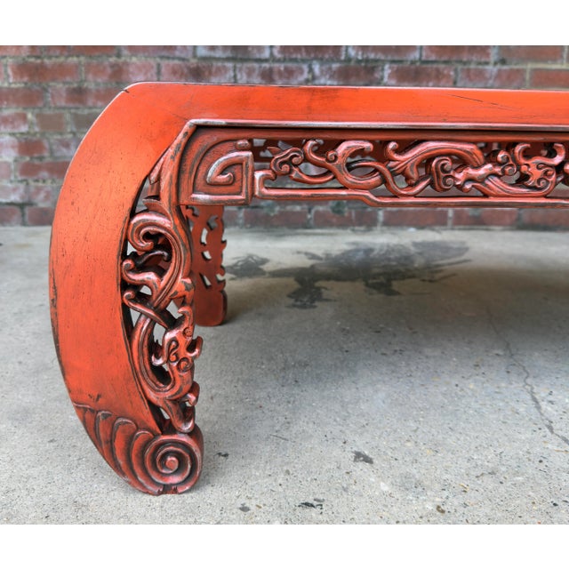 Chinoiserie Mid-20th Century Chinoiserie Kang Table - Newly Painted For Sale - Image 3 of 11