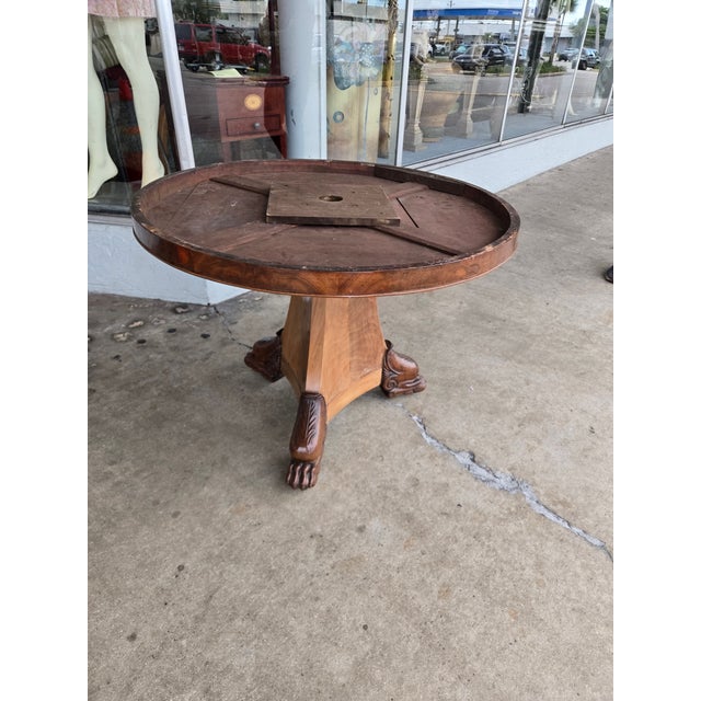19c Restoration Period French Empire Center Table W Marble Top For Sale - Image 9 of 15