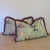 Brunschwig & Fils Fabriano Jade Lumbar Pillows With Purple Pleated Ruffle- Pair For Sale In Greensboro - Image 6 of 9