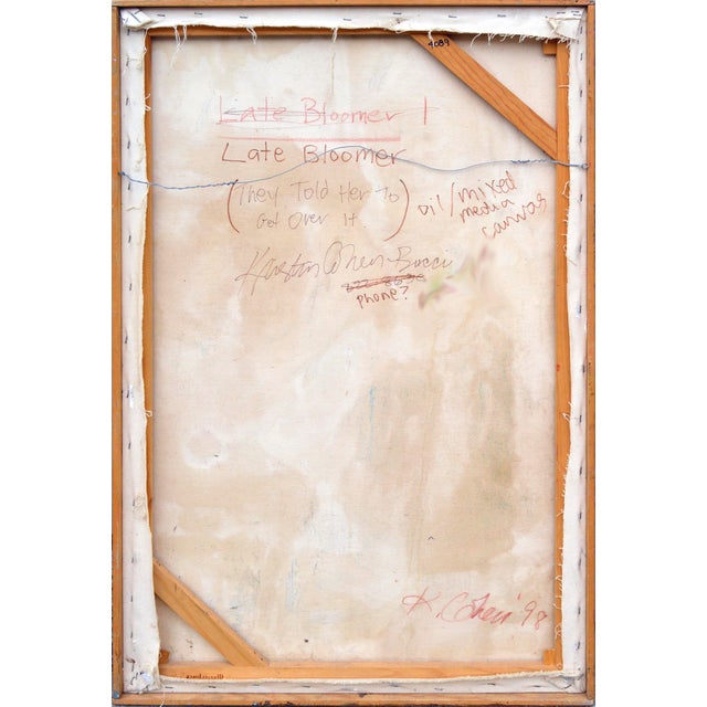 Girl With Glass Abstract Expressionism by Kristin Cohen For Sale In Monterey, CA - Image 6 of 6