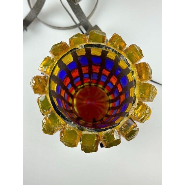 1970s Brutalist Floor Lamp in Iron & Glass, 1970s For Sale - Image 5 of 18