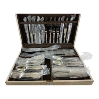 1970s New Silver Cutlery Set of , Royal York. By James Dixon & Sons - 63 Pieces For Sale