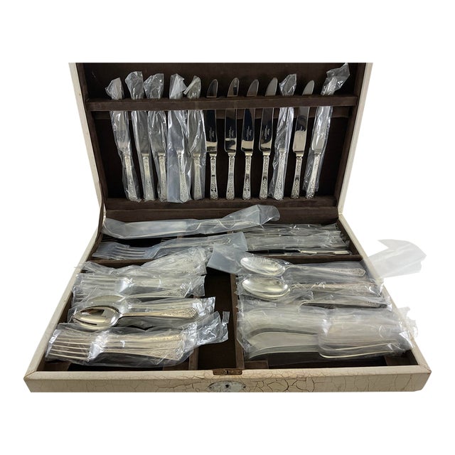 1970s New Silver Cutlery Set of , Royal York. By James Dixon & Sons - 63 Pieces For Sale