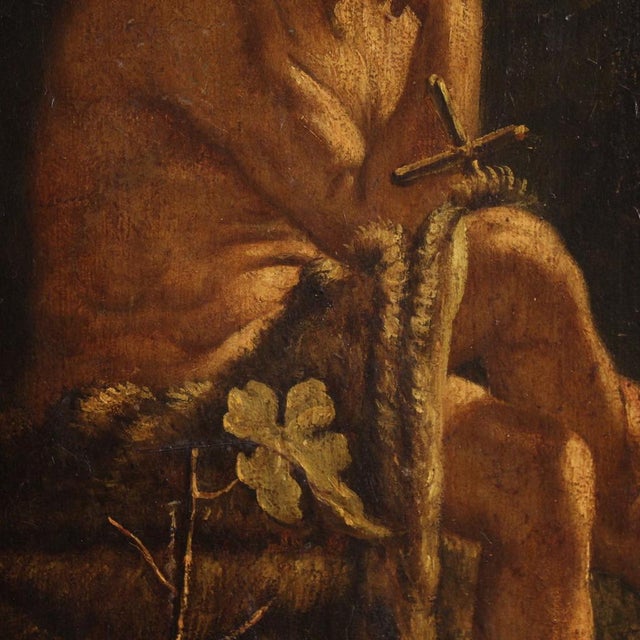 French Artist, St. John the Baptist, 1780, Oil on Panel, Framed For Sale - Image 10 of 16