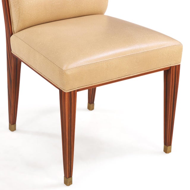 Eight Art Deco Ruhlmann Style Dining Chairs For Sale In Philadelphia - Image 6 of 7
