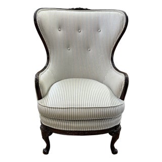 Vintage French Style Wing Chair For Sale