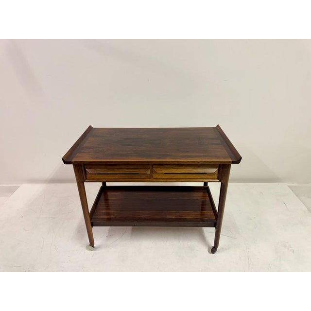 Mid-Century Modern Rosewood Trolley by Torbjørn Afdal for Mellemstrands Møbelfabrik Bruksbo, 1960s For Sale - Image 3 of 17