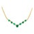 Cabochon Emerald Diamond 18k Yellow Gold Choker Necklace For Sale