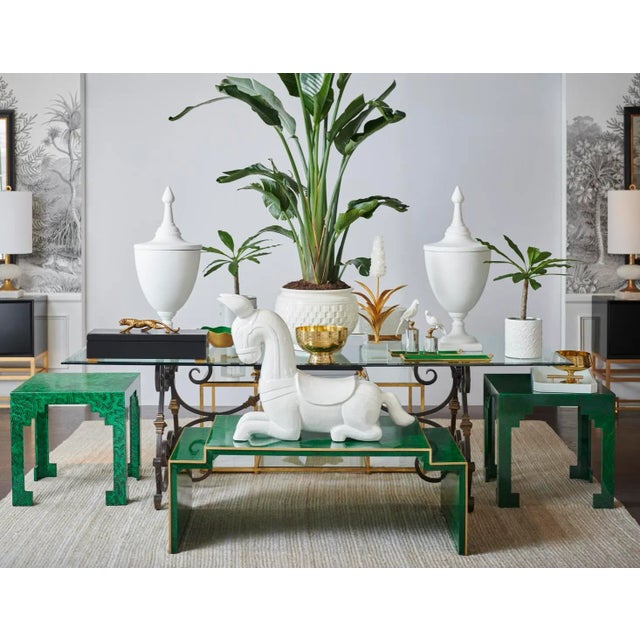 2020s Malachite Cut Corner Table For Sale - Image 5 of 5