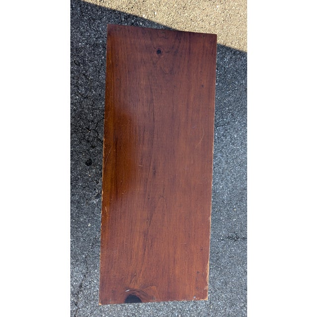 Mid 20th Century Modern Solid Wood Low Bookshelf Bookcase For Sale - Image 9 of 10