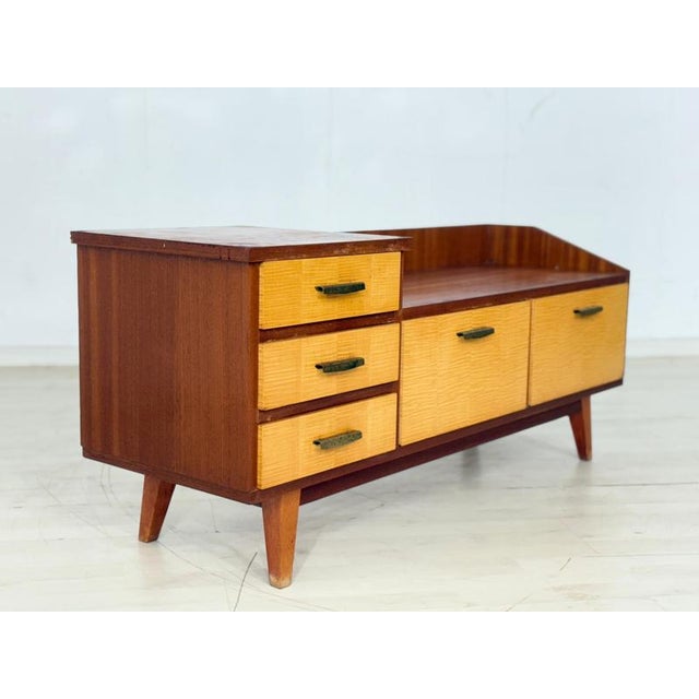 Vintage Sideboard in Birch with Mirror For Sale - Image 6 of 14