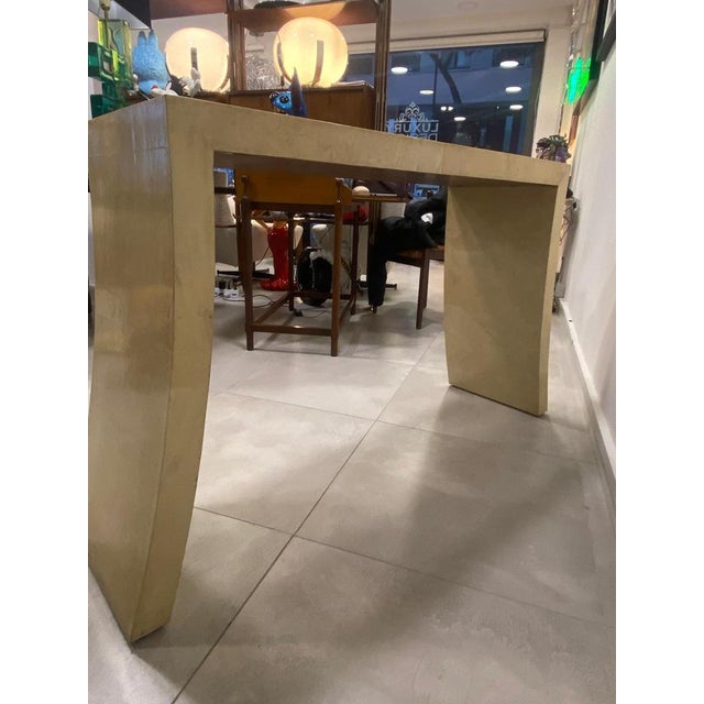 Paper Art Deco Parchment Console Table, 1940s For Sale - Image 7 of 9