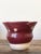 Burgundy Vintage Original Studio Pottery Pleated Vase For Sale - Image 8 of 12