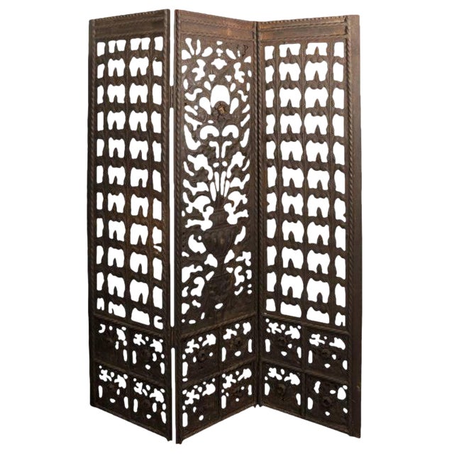 1920's Neoclassical Wrought Iron Screen or Room Divider For Sale