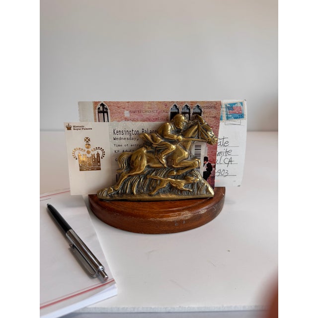 Early 20th Century Early 20th Century English Equestrian Hunting Letter Holder For Sale - Image 5 of 5