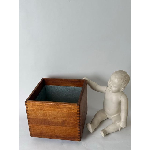 Danish Teak Planter with Zinc Tub from Salin Furniture, 1970s For Sale - Image 4 of 17