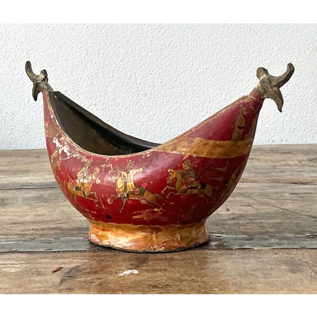 Vintage Chinoiserie Brass Bowl For Sale - Image 4 of 12