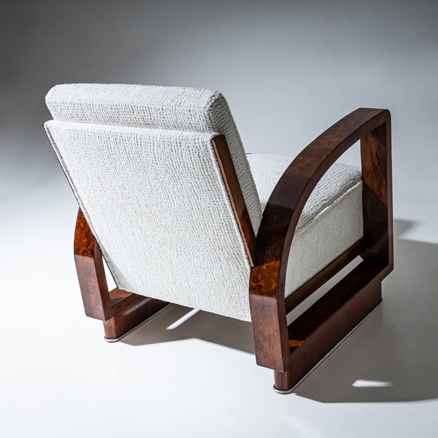 Pair of Art Deco Walnut Armchairs, 1920s For Sale - Image 15 of 18