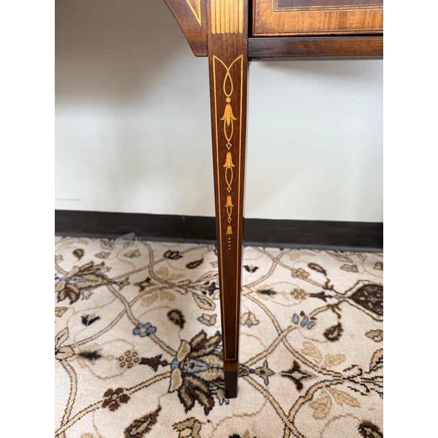 Councill Craftsmen Mahogany Inlaid Sideboard Buffet With Serpentine Front For Sale - Image 9 of 12