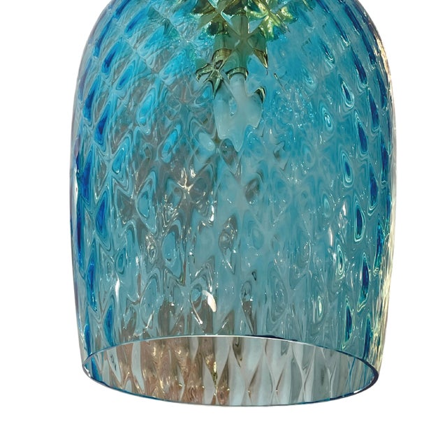 Mid-Century Modern Blue and Pink Murano Glass Cup Lamp, 1960s For Sale - Image 3 of 4