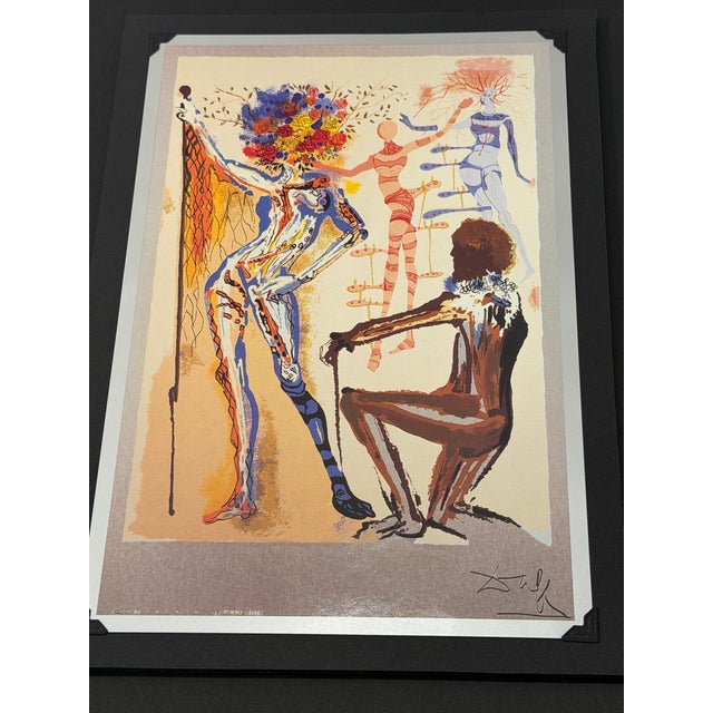 Salvador Dalí 1970s Salvador Dalí "The Fashion Designer" (El Modisto) Tobo Arte .925 Silver Serigraph Plaque Custom Gallery Framed For Sale - Image 4 of 12