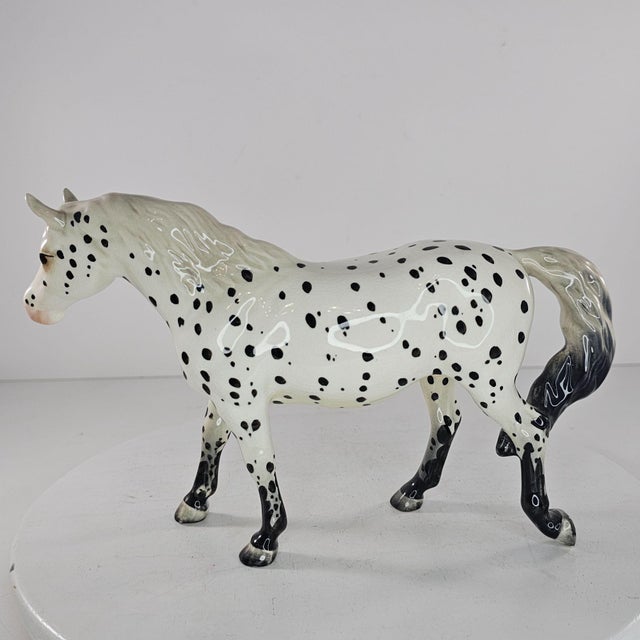 Late 20th Century Beswick England Appaloosa Horse Spotted Walking Pony Figurine #1516 For Sale - Image 5 of 6