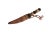 Metal Vintage African Cheetah Design Wooden Handle Sheathed Dagger For Sale - Image 7 of 7