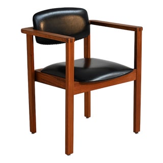 Teak and Leather Chair, Denmark, 1960s For Sale