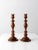 Vintage Wooden Candlestick Holders Pair For Sale - Image 6 of 11