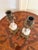 Antique Bronze and Porcelain Hand Painted Candle Holders, a Pair For Sale - Image 4 of 8