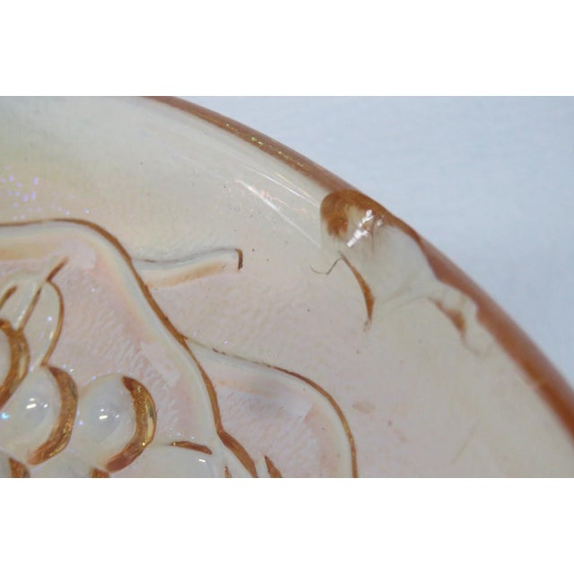 Early 20th Century Imperial Glass Harvest Grape and Leaf Marigold Carnival Glass Handled Tray For Sale - Image 13 of 17