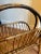 Coastal Tortoise Shell Bamboo & Rattan Arched Handle Collapsible Magazine Rack For Sale - Image 9 of 11