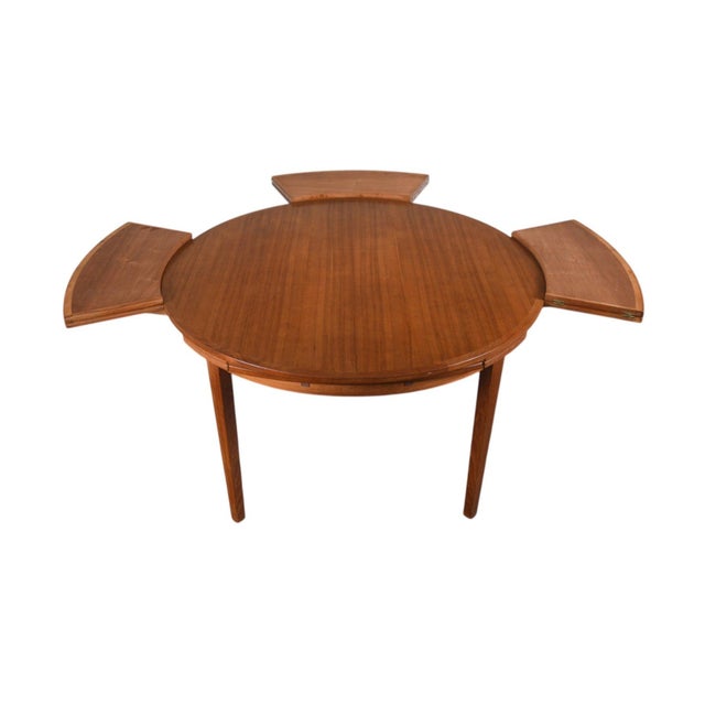 Lotus / Flip Flap Dining Table in Teak by Dyrlund For Sale In San Francisco - Image 6 of 15